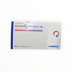 Hộp viên nén bao phim Glucovance 500mg/2.5mg Merck