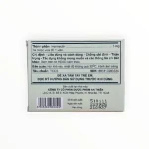 Hộp viên nén bao phim Ivermectin 6mg