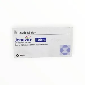 Hộp viên nén bao phim Januvia 100mg MSD