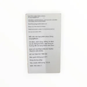 Tờ hướng dẫn sử dụng viên nén bao phim Jardiance 25mg Boehringer Ingelheim