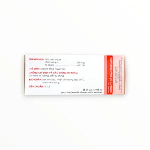 Hộp viên nén bao phim Methyldopa 250mg Traphaco