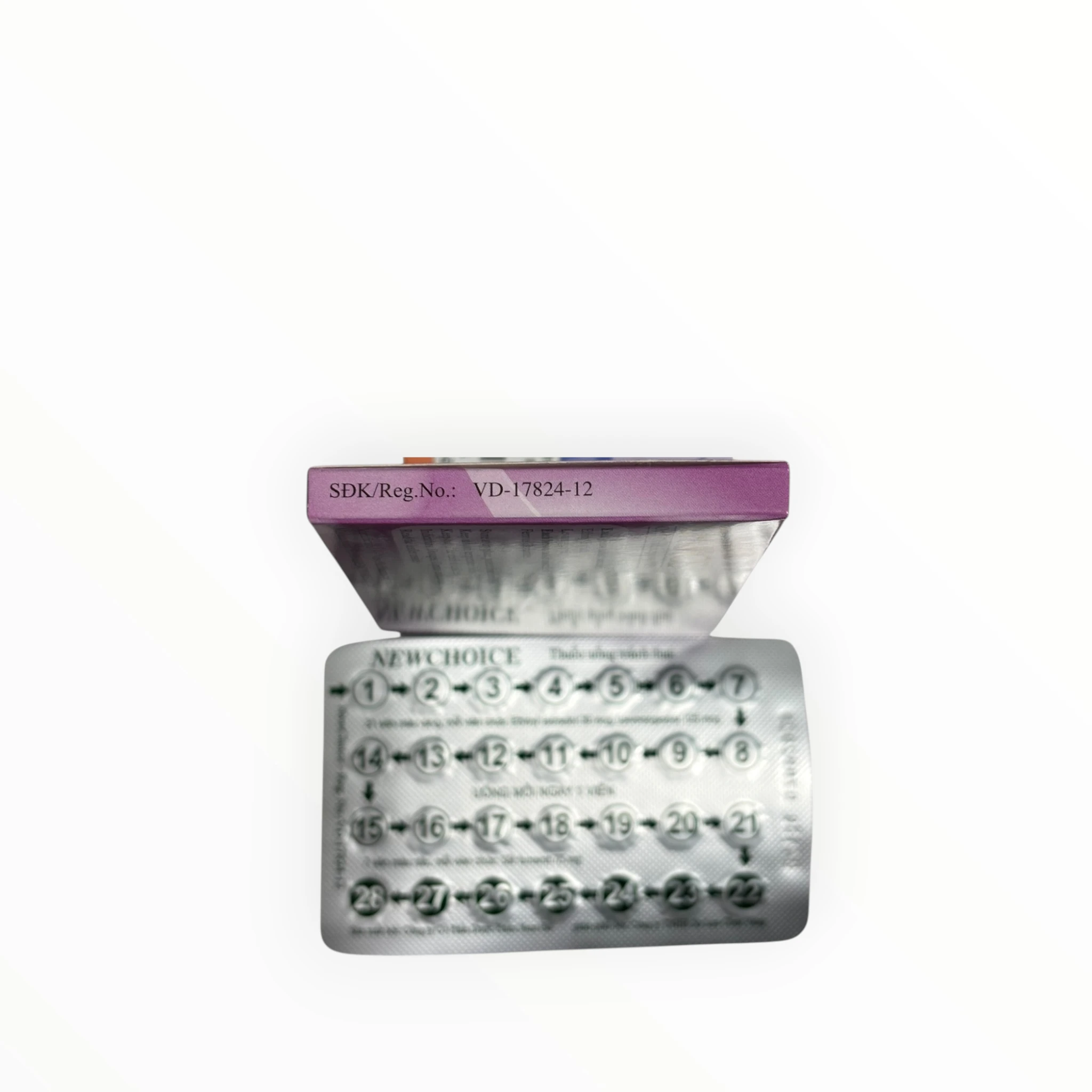 Viên nén bao phim New Choice Công ty Cổ Phần Dược Phẩm Nam Hà Thuốc tránh thai (Hộp 1 vỉ x 28 viên nén bao phim (21 viên vàng + 7 viên nâu)) 6 Hộp viên nén bao phim New Choice