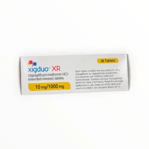 Hộp viên nén bao phim phóng thích kéo dài Xigduo XR 10mg/1000mg