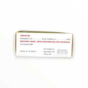 Hộp viên nén bao phim tan trong ruột Aspirin MKP 81 Mekophar