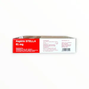 Hộp viên nén bao phim tan trong ruột Aspirin Stella 81mg