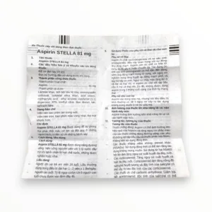 Tờ hướng dẫn sử dụng viên nén bao phim tan trong ruột Aspirin Stella 81mg