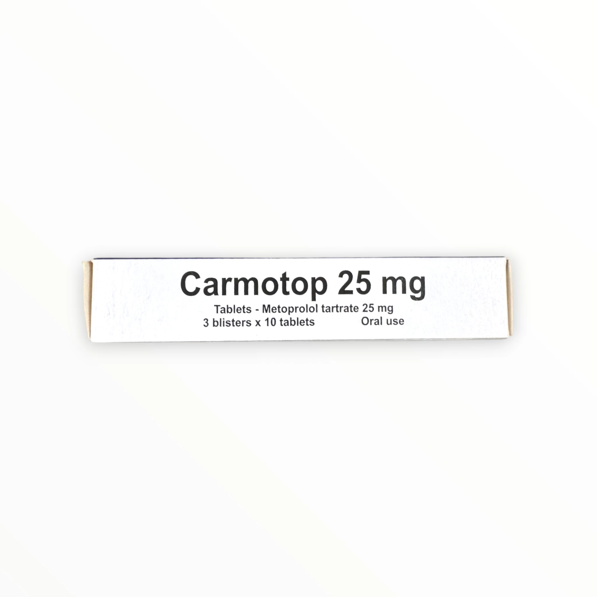 Viên nén Carmotop 25mg Magistra C&C Điều trị tăng huyết áp, đau thắt ngực, loạn nhịp tim (Hộp 3 vỉ x 10 viên nén) 2 Hộp viên nén Carmotop 25mg Magistra C&C