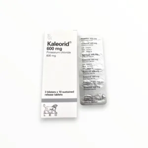Hộp viên nén phim giải phóng chậm Kaleorid 600mg LEO Pharma