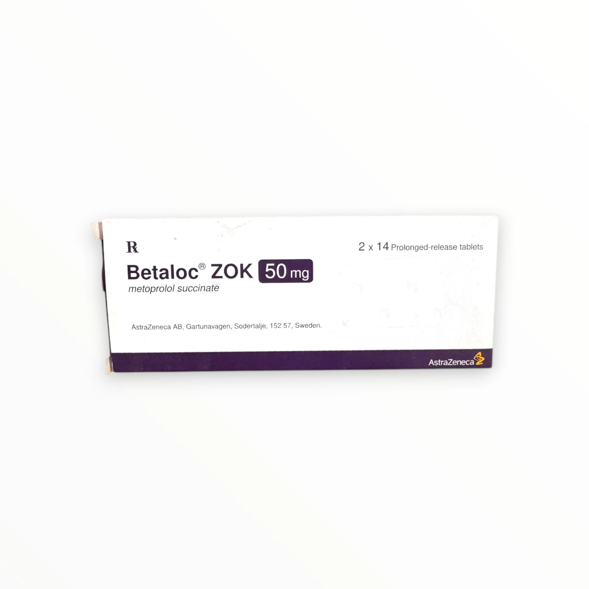 Viên nén phóng thích kéo dài Betaloc ZOK 50mg AstraZeneca Điều trị tăng huyết áp, đau thắt ngực, suy tim, rối loạn nhịp (Hộp 2 vỉ x 14 viên nén phóng thích kéo dài) 1 Hộp viên nén phóng thích kéo dài Betaloc ZOK 50mg AstraZeneca