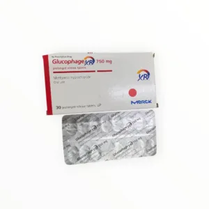 Hộp viên nén phóng thích kéo dài Glucophage XR 750mg Merck