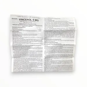 Tờ hướng dẫn sử dụng viên nén Vincerol 4mg