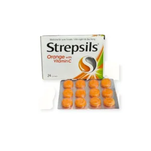 Hộp viên ngậm Strepsils Orange with Vitamin C Reckitt