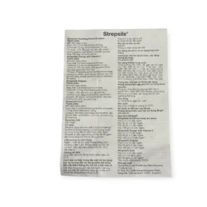 Tờ hướng dẫn sử dụng viên ngậm Strepsils Orange with Vitamin C Reckitt