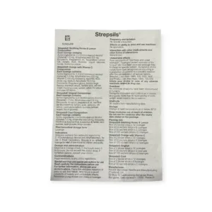 Tờ hướng dẫn sử dụng viên ngậm Strepsils Orange with Vitamin C Reckitt