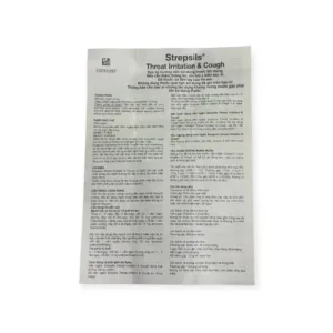 Tờ hướng dẫn sử dụng viên ngậm Strepsils Throat Irritation & Cough Reckitt