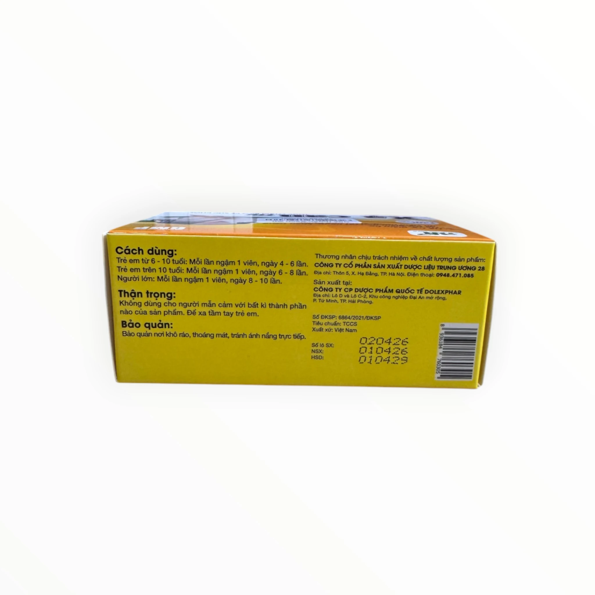 Viên ngậm Xạ can TTH hỗ trợ giảm ho, đau rát họng, khản tiếng (Hộp 2 túi x 2 vỉ x 6 viên) 2 Hộp viên ngậm Xạ can TTH