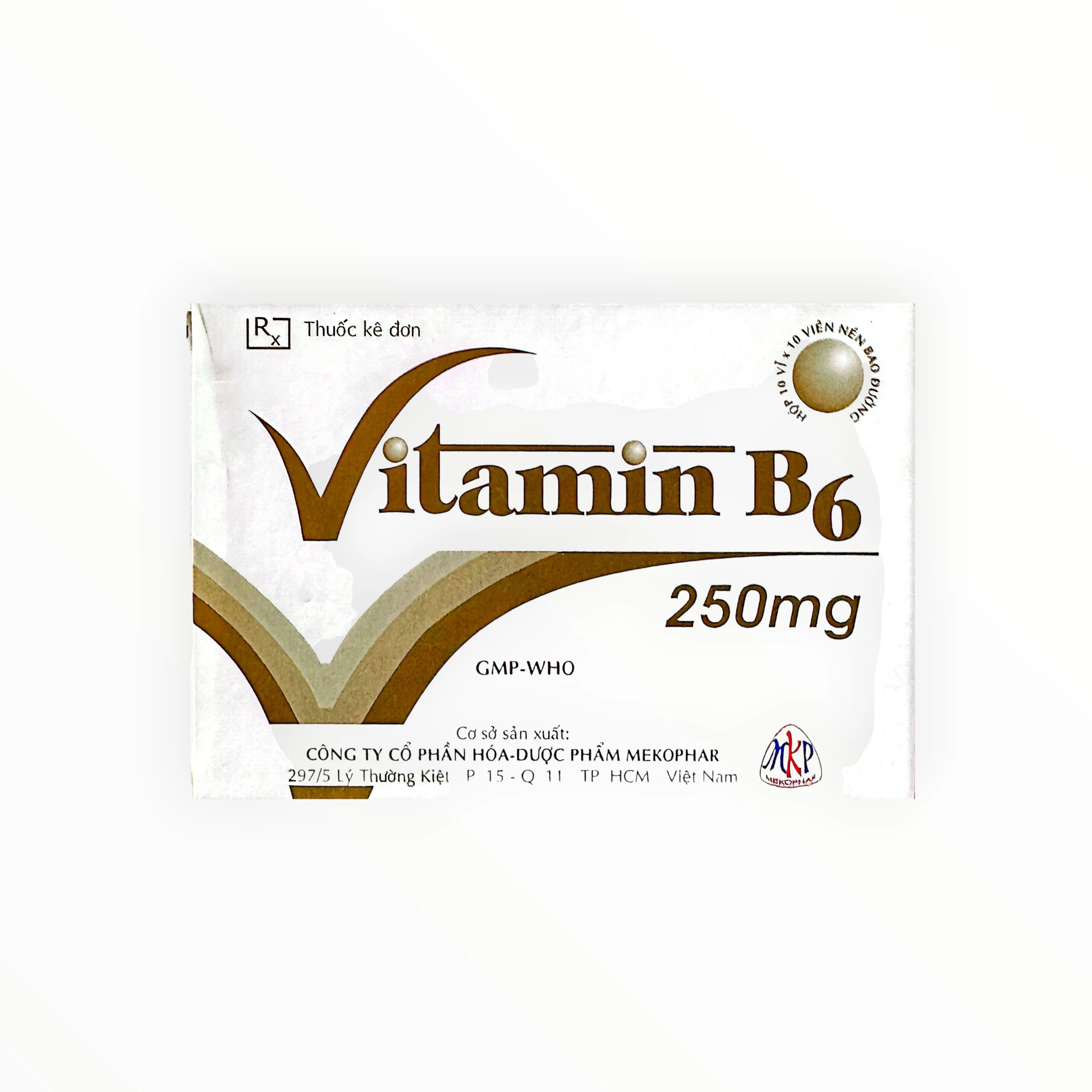 Vitamin B6 250mg Mekophar 1 Vitamin B6 250mg Mekophar - hộp 1