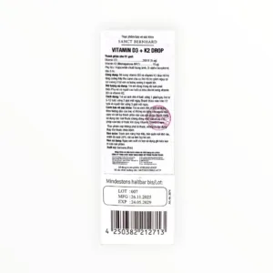 Vitamin D3 + K2 Drop Sanct Bernhard - hộp 3