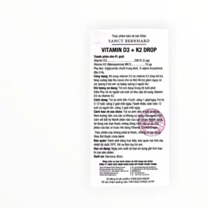 Vitamin D3 + K2 Drop Sanct Bernhard - hộp 7