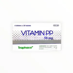 Thuốc Vitamin PP 50mg (Nicotinamid) phòng ngừa thiếu hụt Vitamin PP (Hộp 6 vỉ x 30 viên nén) - hộp 1