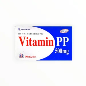 Thuốc Vitamin PP 500mg Mekophar - Nicotinamid bổ sung Vitamin B3 (Hộp 10 vỉ x 10 viên nén bao phim) - hộp 1