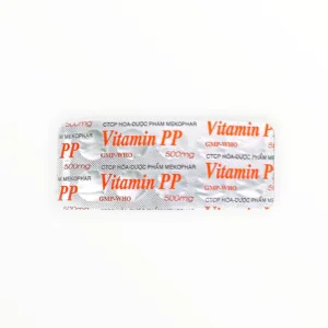 Thuốc Vitamin PP 500mg Mekophar - Nicotinamid bổ sung Vitamin B3 (Hộp 10 vỉ x 10 viên nén bao phim) - vỉ 1