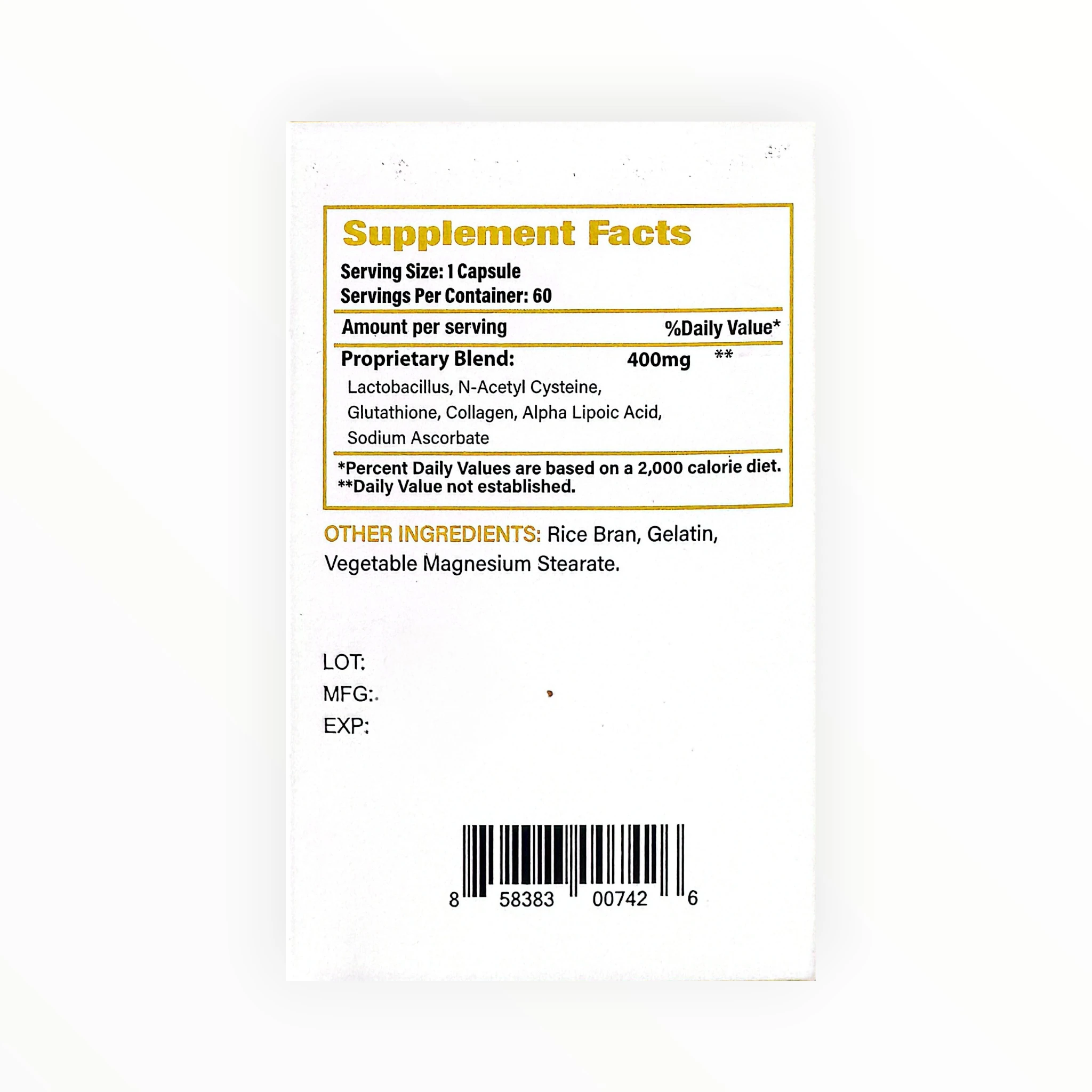 Viên uống VitaminNatural Perfect White N-Acetyl Cysteine 215mg, Glutathion 100mg giúp làm đẹp da, sáng da (Hộp 60 viên) 3 Viên uống VitaminNatural Perfect White N-Acetyl Cysteine 215mg, Glutathion 100mg giúp làm đẹp da, sáng da (Hộp 60 viên) - hộp 3