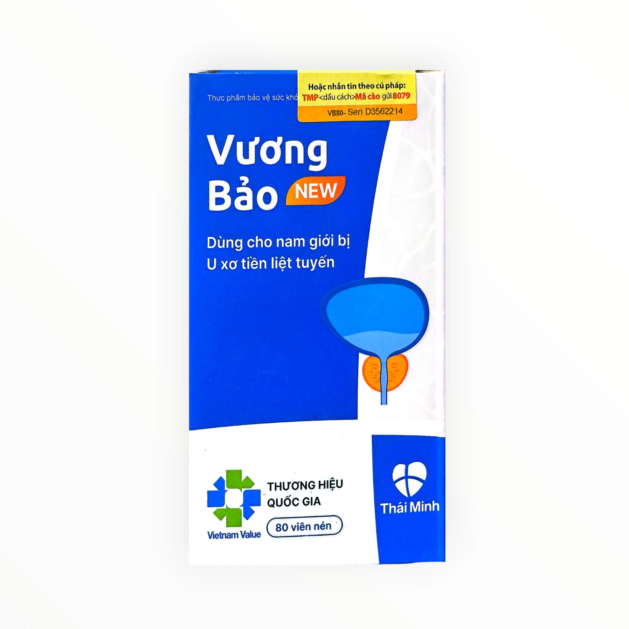 Viên uống Vương Bảo New Cao Náng hoa trắng 160mg hỗ trợ giảm nguy cơ u phì đại tiền liệt tuyến (Hộp 80 viên) 1 Viên uống Vương Bảo New Cao Náng hoa trắng 160mg hỗ trợ giảm nguy cơ u phì đại tiền liệt tuyến (Hộp 80 viên) - hộp 1